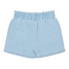 Lichtblauwe short met bloemetjes - Short denim